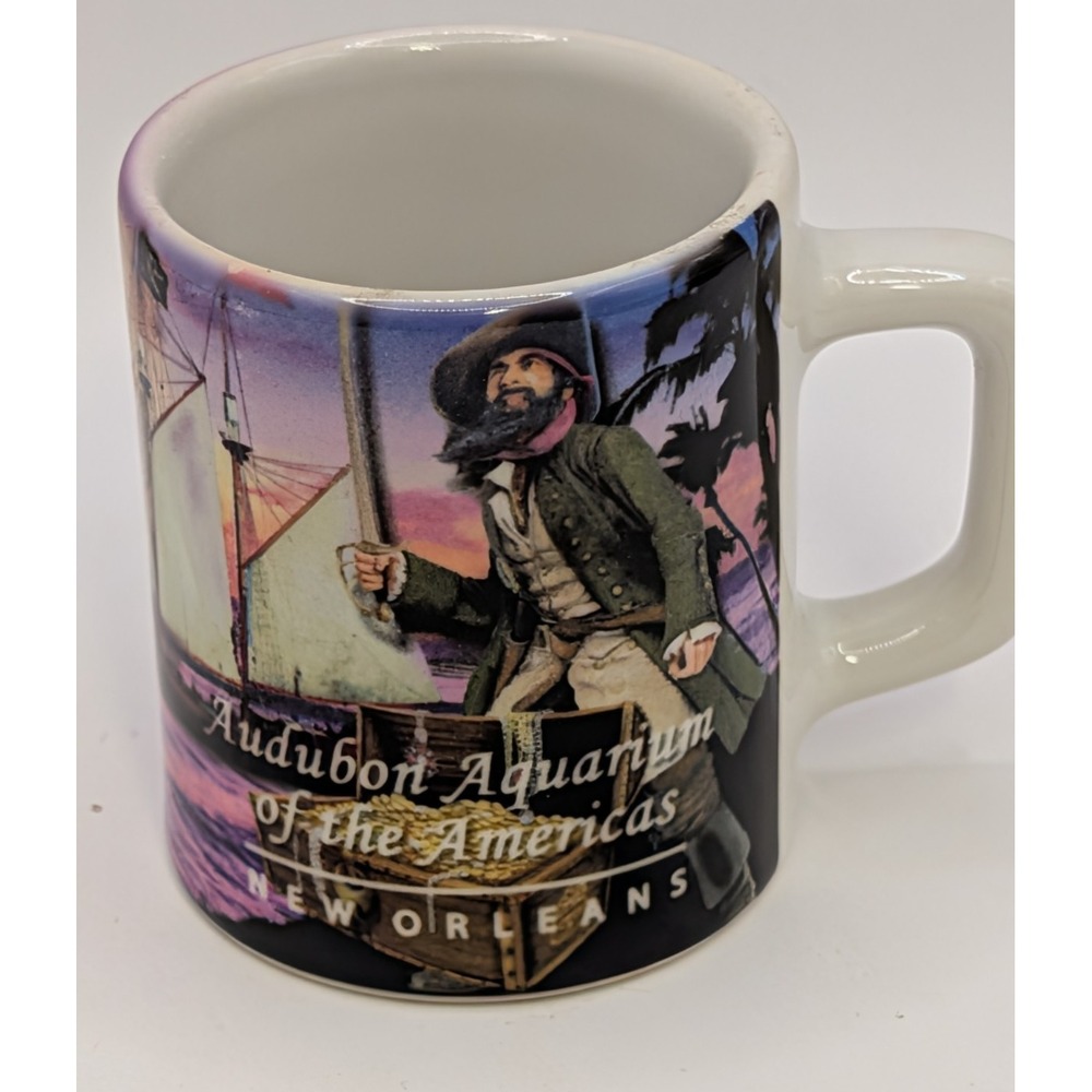 Audubon Aquarium of the Americas NOLA Shot "glass" Ceramic Mug Pirates